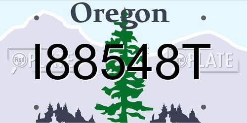 I88548T Oregon License Plate