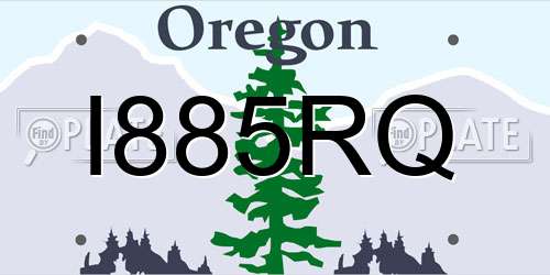 I885RQ Oregon License Plate