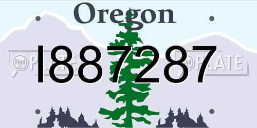 I887287 Oregon License Plate