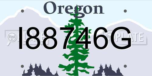 I88746G Oregon License Plate