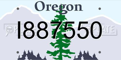 I887550 Oregon License Plate