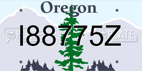 I88775Z Oregon License Plate