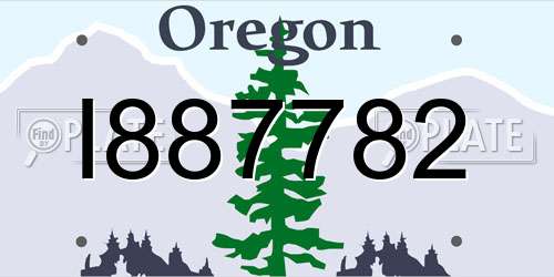 I887782 Oregon License Plate