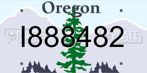 I888482 Oregon License Plate