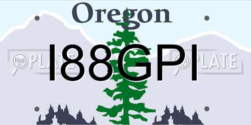 I88GPI Oregon License Plate