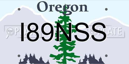 I89NSS Oregon License Plate