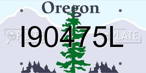 I90475L Oregon License Plate