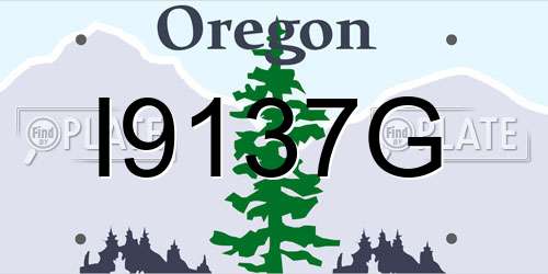 I9137G Oregon License Plate
