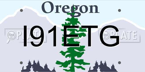 I91ETG Oregon License Plate