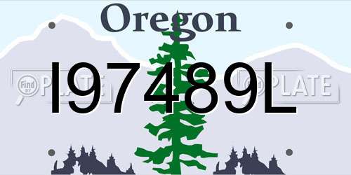 I97489L Oregon License Plate