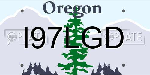 I97LGD Oregon License Plate