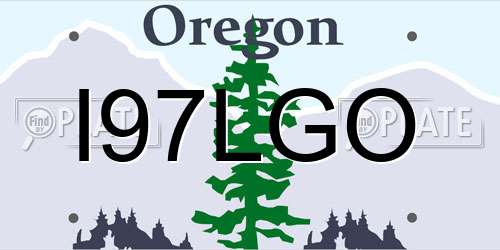I97LGO Oregon License Plate