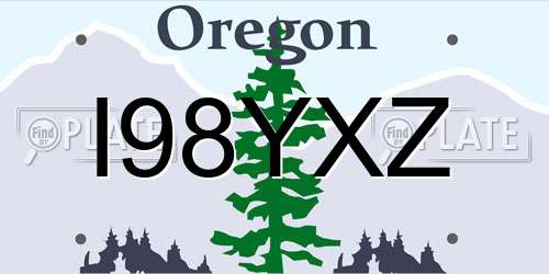 I98YXZ Oregon License Plate