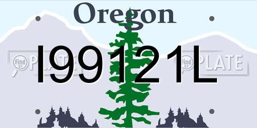 I99121L Oregon License Plate