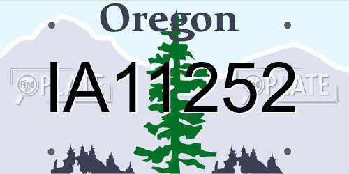 IA11252 Oregon License Plate