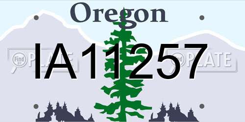 IA11257 Oregon License Plate