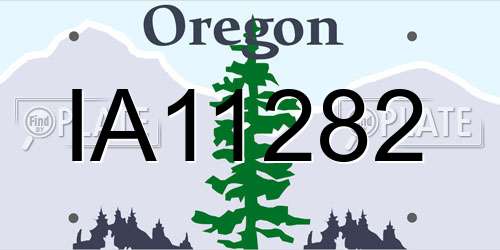 IA11282 Oregon License Plate