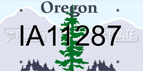 IA11287 Oregon License Plate