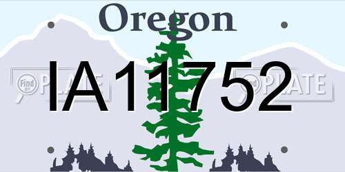 IA11752 Oregon License Plate