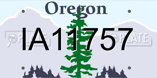 IA11757 Oregon License Plate