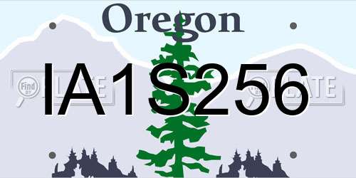 IA1S256 Oregon License Plate