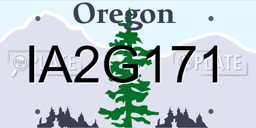 IA2G171 Oregon License Plate