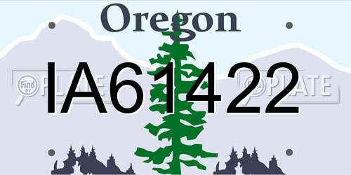 IA61422 Oregon License Plate