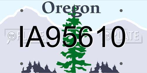 IA95610 Oregon License Plate