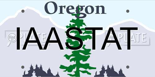 IAASTAT Oregon License Plate