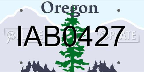 IAB0427 Oregon License Plate