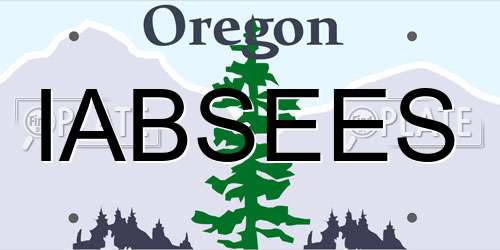 IABSEES Oregon License Plate