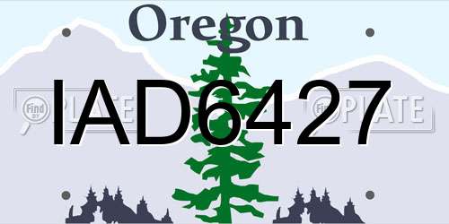 IAD6427 Oregon License Plate