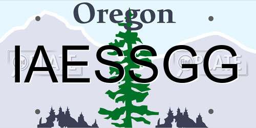 IAESSGG Oregon License Plate