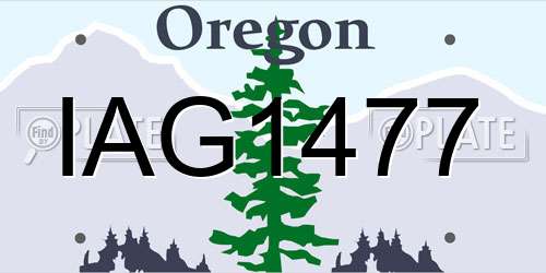 IAG1477 Oregon License Plate