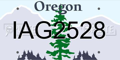 IAG2528 Oregon License Plate