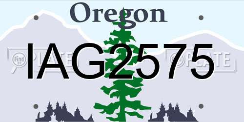 IAG2575 Oregon License Plate