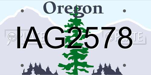 IAG2578 Oregon License Plate