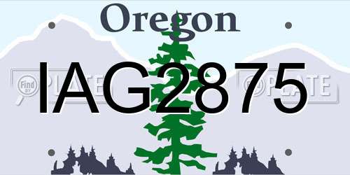 IAG2875 Oregon License Plate