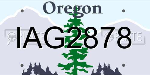 IAG2878 Oregon License Plate