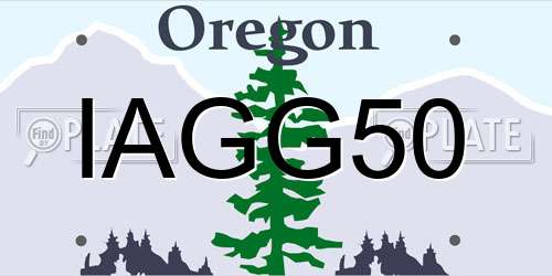 IAGG50 Oregon License Plate