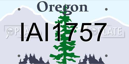IAI1757 Oregon License Plate