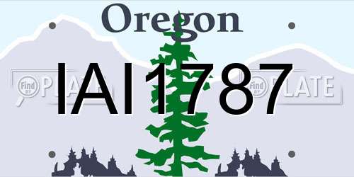 IAI1787 Oregon License Plate