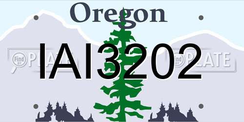 IAI3202 Oregon License Plate