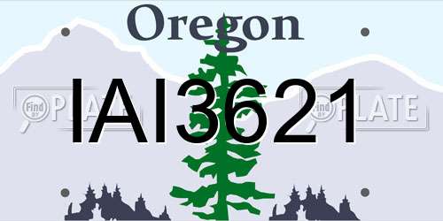 IAI3621 Oregon License Plate