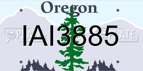 IAI3885 Oregon License Plate