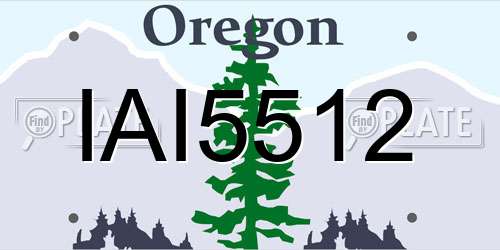 IAI5512 Oregon License Plate