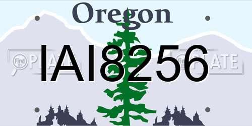 IAI8256 Oregon License Plate