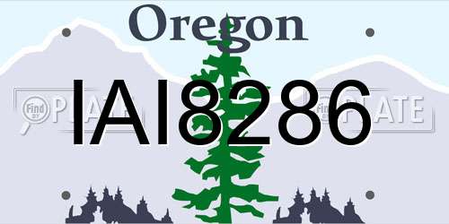 IAI8286 Oregon License Plate