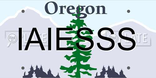 IAIESSS Oregon License Plate
