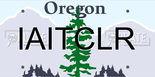 IAITCLR Oregon License Plate